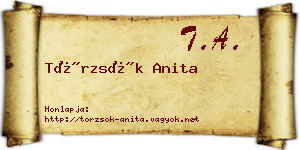 Törzsök Anita névjegykártya