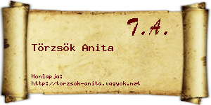Törzsök Anita névjegykártya